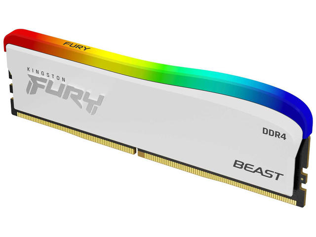Оперативна памет 8GB DDR4 3200 MT/s Kingston FURY BEAST White RGB Special Edition