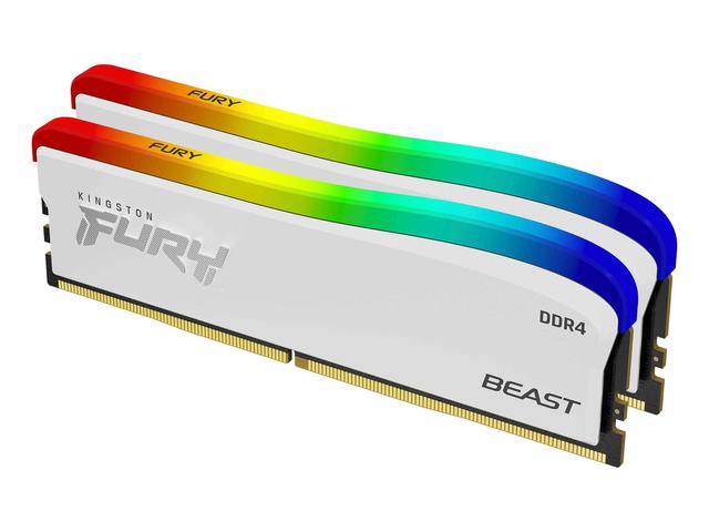 Оперативна памет 16GB (2х8GB) DDR4 3200 MT/s Kingston FURY BEAST White RGB Special Edition