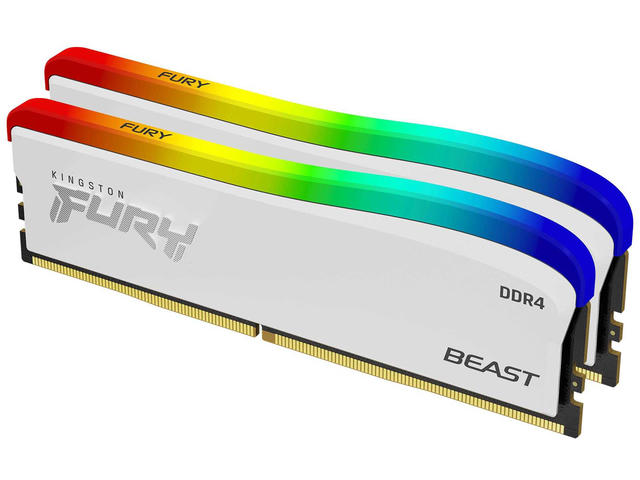Оперативна памет 32GB (2x16GB) DDR4 3200 MT/s Kingston FURY BEAST White RGB Special Edition