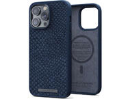 Калъфи Njord Salmon Leather Magsafe за iPhone 14 Pro Max, син