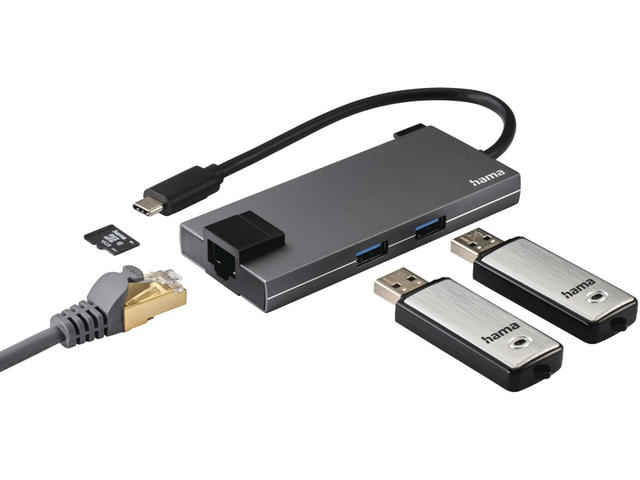 USB Хъб Hama USB-C Hub, Multiport 5