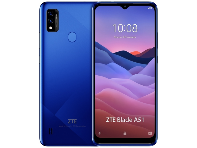 Смартфони ZTE Blade A51 32GB, Steel Blue