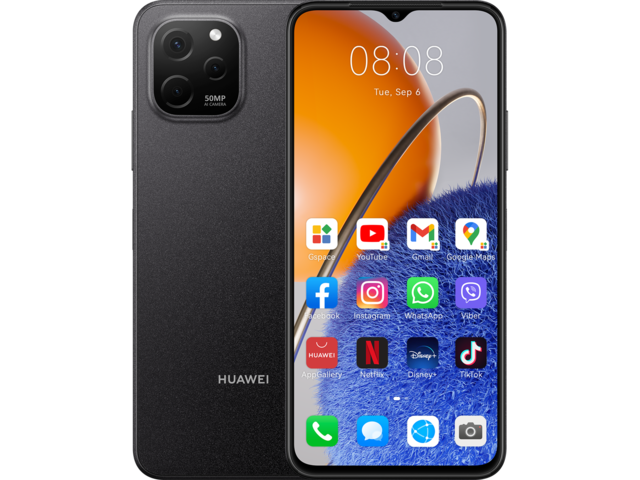 Смартфони Huawei nova Y61 64GB, Midnight Black