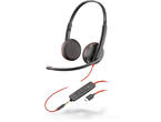 Слушалки Plantronics Blackwire C3225, USB-C & 3.5мм жак