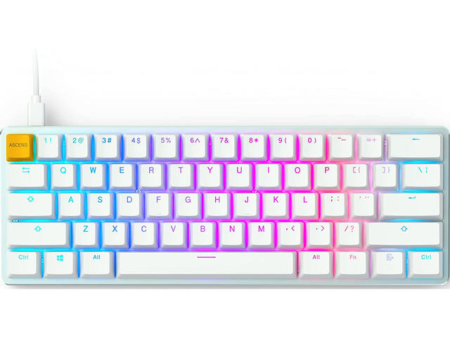 Клавиатури Glorious White Ice GMMK RGB Compact, Gateron Brown US Layout