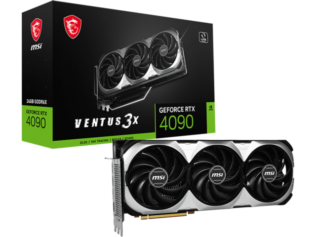 Видео карти MSI GeForce RTX 4090 VENTUS 3X 24G