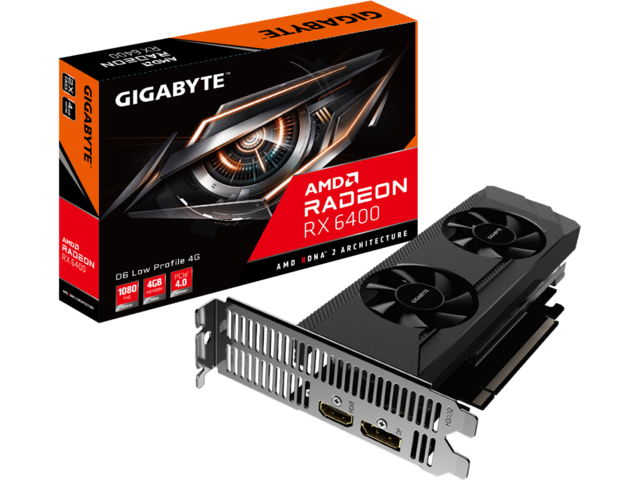 Видео карти Gigabyte Radeon RX 6400 Low Profile 4G 
