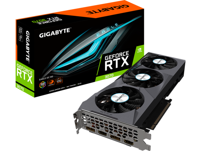 Видео карти GIGABYTE GeForce RTX 3070 EAGLE OC 8GB
