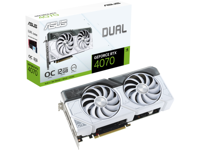 Видео карти ASUS DUAL RTX 4070 White OC Edition 12GB