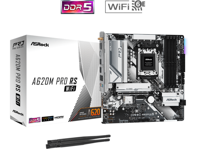 Дънни платки ASRock A620M Pro RS WiFi