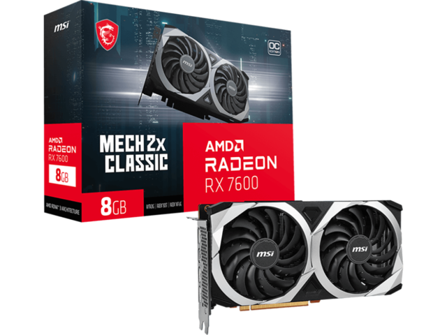 Видео карти MSI Radeon RX 7600 MECH 2X CLASSIC 8G OC