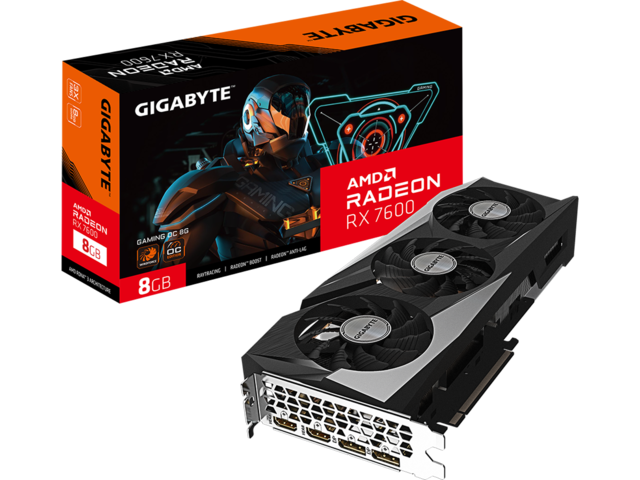 Видео карти GIGABYTE AMD RADEON RX 7600 GAMING OC