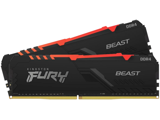 Оперативна памет 32GB (2x16GB) DDR4 3200 MT/s Kingston FURY BEAST RGB Kit