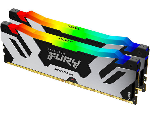 Оперативна памет 64GB (2x32GB) DDR5 6000 MT/s Kingston Fury Renegade RGB Silver