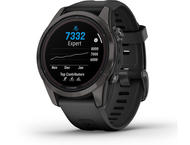Смарт часовници Garmin fenix 7S Pro Sapphire Solar Edition - Carbon Grey DLC Titanium с Black каишка