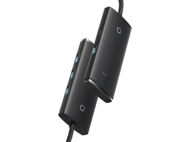 USB Хъб Baseus USB хъб WKQX030501, Черен