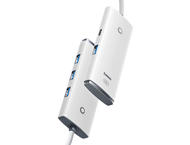 USB Хъб Baseus USB хъб WKQX030302, Бял