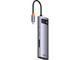 USB Хъб Baseus 8 в 1 USB-C WKWG080113, Сив