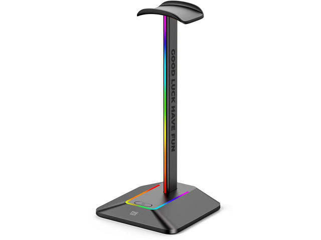 Стойки за слушалки FragON - Watchtower 2U RGB headset & headphone holder, Black