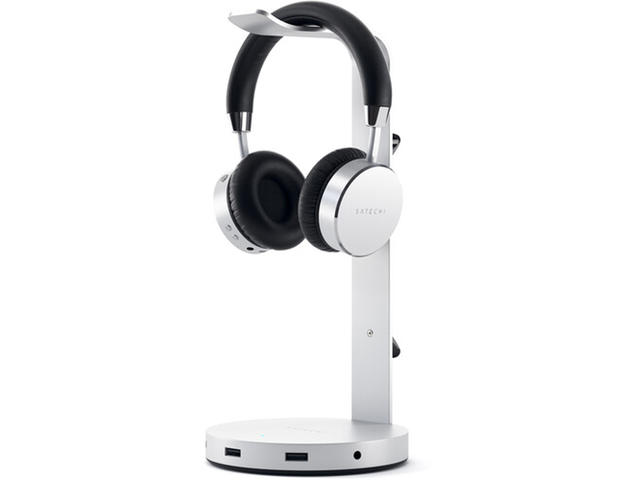 Стойки за слушалки Satechi Aluminum Headphone Stand Hub - Silver