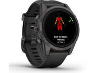 Смарт часовници Garmin Epix Pro (Gen 2) Sapphire Edition 42 мм Carbon Grey DLC Titanium с Black каишка