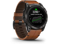 Смарт часовници Garmin Epix Pro (Gen 2) Sapphire Edition 51 мм Carbon Grey DLC Titanium с Chestnut кожена каишка