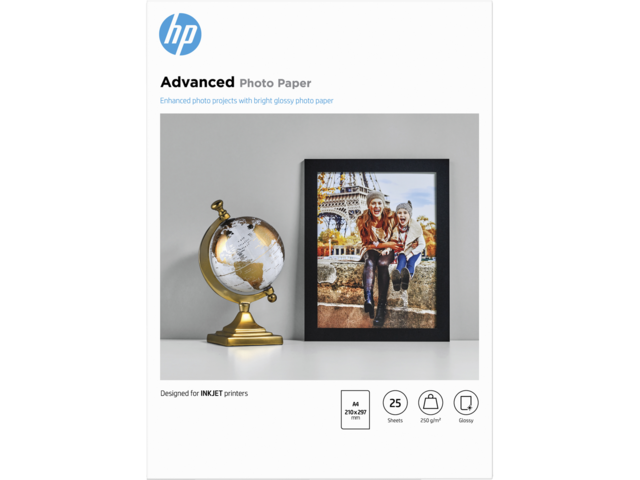 Хартия HP Advanced Photo Paper, 25 листа
