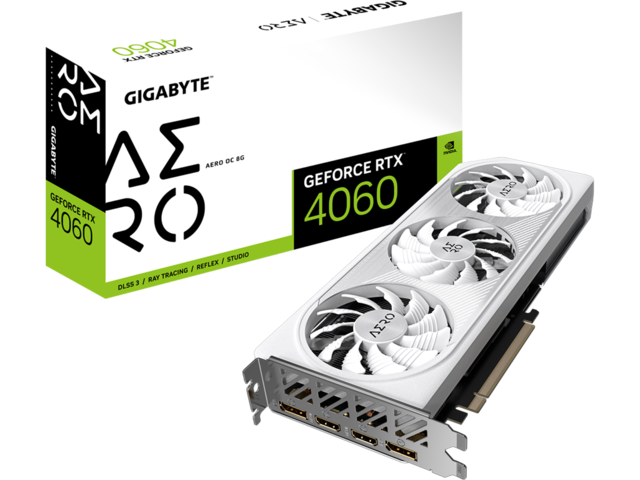 Видео карти GIGABYTE GeForce RTX 4060 AERO OC 8GB