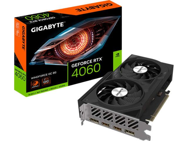 Видео карти GIGABYTE GeForce RTX 4060 WINDFORCE OC