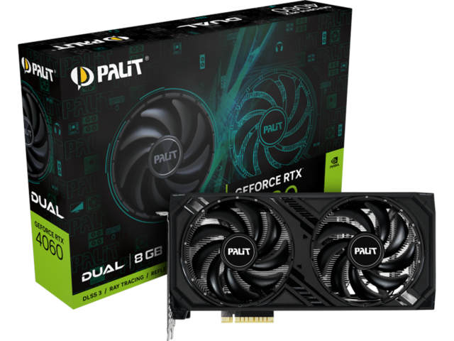 Видео карти PALIT GeForce RTX 4060 Dual 8GB