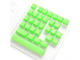 Капачки за клавиатури  Ducky Green 31-Keycap Set Rubber Backlit Double-Shot US Layout