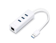 Безжични адаптери TP-Link UE330 USB 3.0 3-Port Hub & Gigabit Ethernet Разопакован продукт