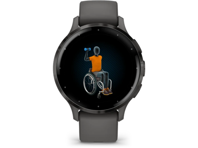 Смарт часовници Garmin Venu 3S Slate безел с Pebble Gray корпус и силиконова каишка
