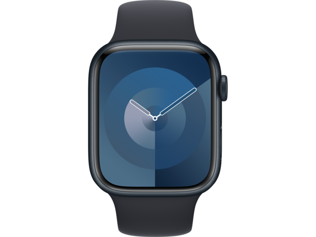 Смарт часовници Apple Watch S9 GPS 45mm Midnight Alu Case w Midnight Sport Band - S/M