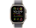 Смарт часовници Apple Watch Ultra2 Cellular, 49mm Titanium Case w Green/Grey Trail Loop - S/M