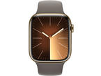 Смарт часовници Apple Watch S9 Cellular 45mm Gold Stainless Steel Case w Clay Sport Band - S/M