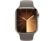 Смарт часовници Apple Watch S9 Cellular 45mm Gold Stainless Steel Case w Clay Sport Band - M/L