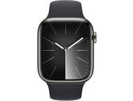 Смарт часовници Apple Watch S9 Cellular 41mm Graphite Stainless Steel Case w Midnight Sport Band - S/M