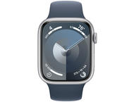 Смарт часовници Apple Watch S9 Cellular 41mm Silver Alu Case w Storm Blue Sport Band - M/L