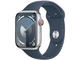 Смарт часовници Apple Watch S9 Cellular 41mm Silver Alu Case w Storm Blue Sport Band - S/M