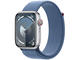 Смарт часовници Apple Watch S9 Cellular 41mm Silver Alu Case w Winter Blue Sport Loop