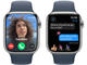 Смарт часовници Apple Watch S9 Cellular 41mm Silver Stainless Steel Case w Storm Blue Sport Band - M/L