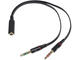 Кабели и Адаптери Makki преходник Adapter 3.5mm 4pin F / 2 x 3.5mm M