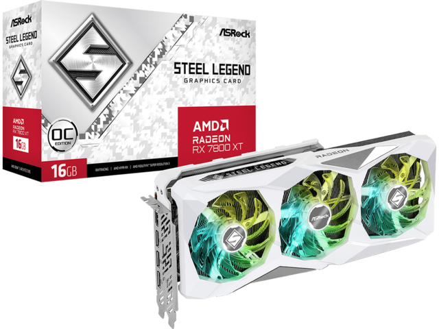 Видео карти ASRock AMD RADEON RX 7800 XT Steel Legend