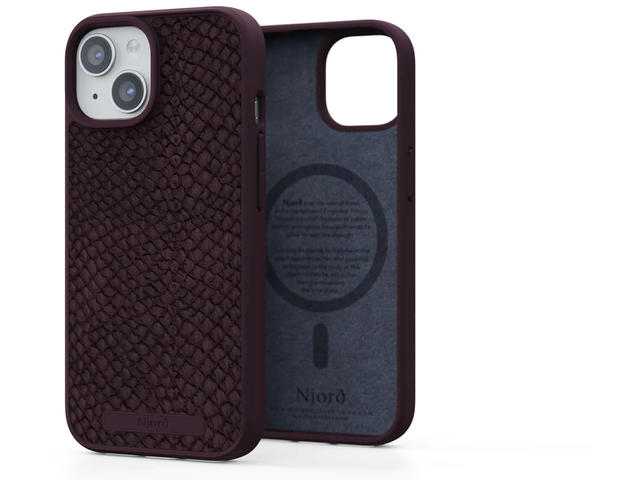 Калъфи Njord Magsafe за iPhone 15 Pro, тъмночервен
