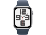 Смарт часовници Apple Watch SE2 v2 Cellular 40mm Silver Alu Case w Storm Blue Sport Band - S/M