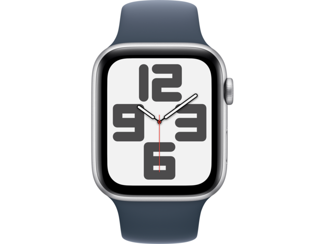 Смарт часовници Apple Watch SE2 v2 Cellular 40mm Silver Alu Case w Storm Blue Sport Band - S/M