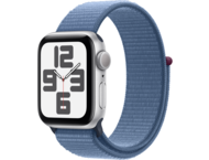 Смарт часовници Apple Watch SE2 v2 GPS 44mm Silver Alu Case w Winter Blue Sport Loop