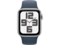 Смарт часовници Apple Watch SE2 v2 GPS 44mm Silver Alu Case w Storm Blue Sport Band - S/M