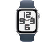 Смарт часовници Apple Watch SE2 v2 GPS 44mm Silver Alu Case w Storm Blue Sport Band - S/M